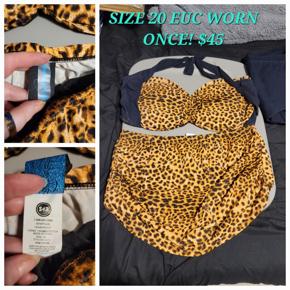 Leopard Print Plus Size Bikini - image 1